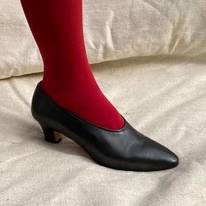 Vintage Yves Saint Laurent leather kitten heel